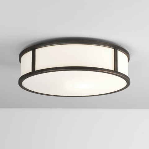 Astro Mashiko Round 300 Plafondlamp 30x30x9cm IP44 fitting E27 brons SW378052