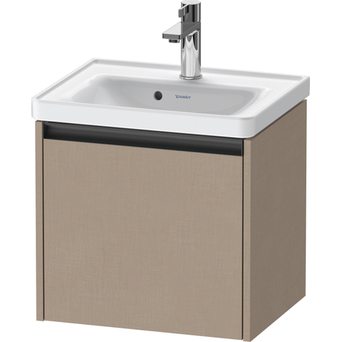 Duravit Ketho.2 Wastafelonderbouwkast - met 1 lade - 48.4x37.5x44cm - met greep antraciet - linnen mat SW773079