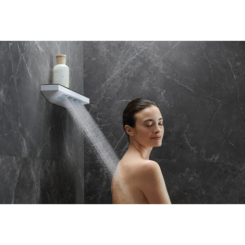 Hansgrohe RainFinity Schouderdouche - 500 - 1jet - met planchet - 50.2x81cm toepasbaar als hoofd- nek- of zijdouche - hoogglans chroom SW402219