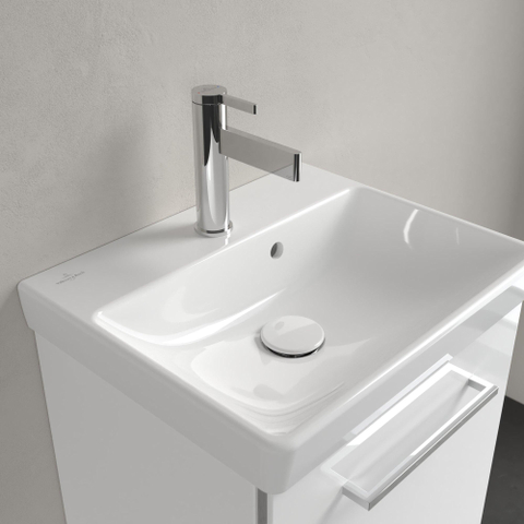 Villeroy & Boch Avento fontein - 45x37cm - 1 kraangat - met overloop - White Alpine (glans wit) SW59855