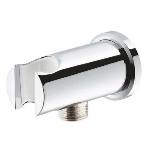 GROHE Rainshower wandaansluitbocht - rond - met houder - mat zwart SW1477598