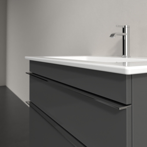 Villeroy & Boch venticello wastafelonderkast - 75.3x59cm 2x lade - glans grijs GA52688