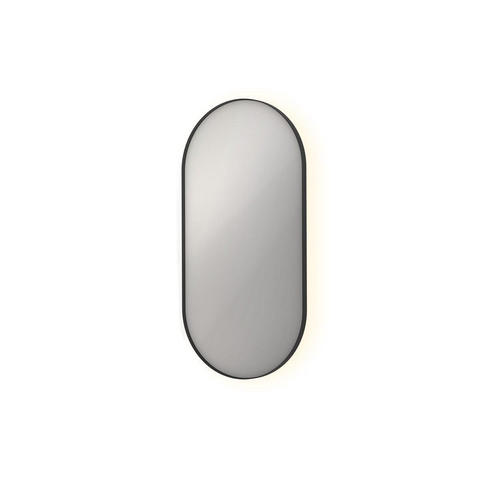 INK SP21 miroir – ovale – 60 x 120 cm – LED indirecte – chauffage de miroir – Noir mat SW693162