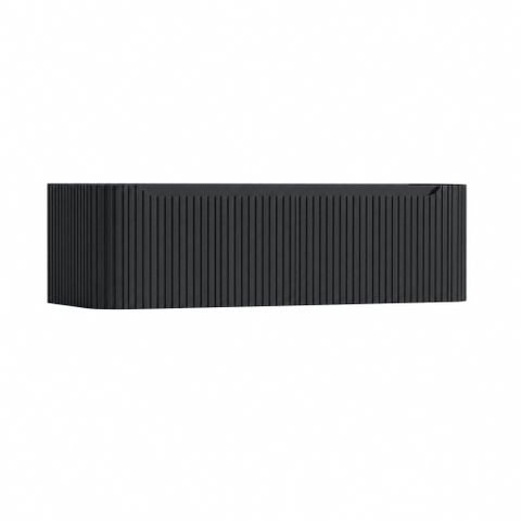 H&R Badmeubelen Juice Wastafelonderkast - 140x45x40cm - afgeronde hoeken - 3D-front - 2 lades - geïntegreerde greep - dark blue SW1259432