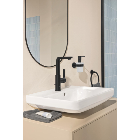 GROHE Lineare New wastafelkraan - l-size - met waste - mat zwart SW1477567