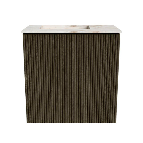 Mondiaz JOYA-DLUX 40cm toiletmeubel - kleur Shadow - Wastafel FAYE positie Links Zonder kraangat kleur Frappe. SW1422655