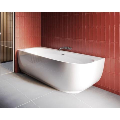 Riho Phatos Baignoire semi-autoportante - 170x80cm - angle gauche - acrylique - blanc brillant SW1185383