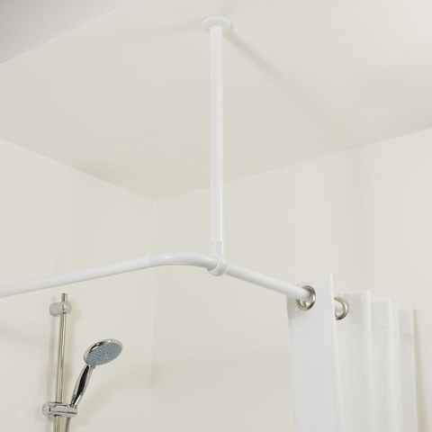 Sealskin Seallux Support de plafond pour barre de rideau de douche 60cm Aluminium Blanc CO276668610