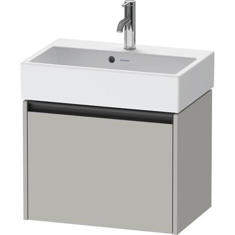 Duravit Ketho.2 Wastafelonderbouwkast - met 1 lade - 58.4x39x44cm - met greep antraciet - betongrijs mat SW772640