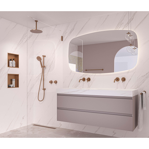 INK SP38 spiegel – rechthoek met afgeronde hoeken – 140x80 cm – indirecte LED rondom – spiegelverwarming SW1239331