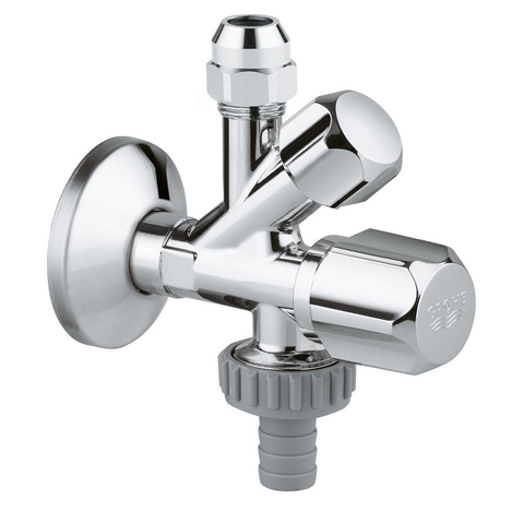 Grohe Hoekstopkraan - knel - 1/2x3/8 inch - met kunststof greep - chroom SW32009