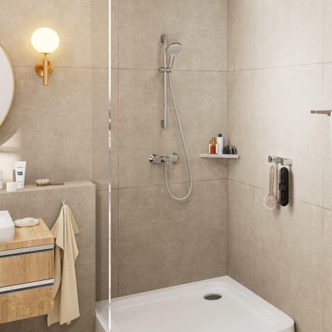 Hansgrohe Vernis Blend Doucheset - ecosmart - met Crometta - glijstang 65 cm - hoogglans chroom OUTLETSTORE STORE44745