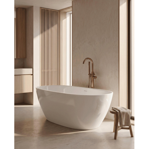 ZEZA Eloise Baignoire îlot - 170x80cm - Acrylique - siphon - blanc brillant SW1186424