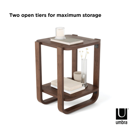 Umbra Bellwood bijzetmeubel 42x38x53cm Multiplex Gerijpt walnoothout SHOROOMMODEL SHOW23698