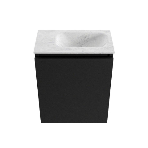 MONDIAZ TURE-DLUX 40cm toiletmeubel Urban. EDEN wastafel Opalo positie rechts. Zonder kraangat. OUT13864