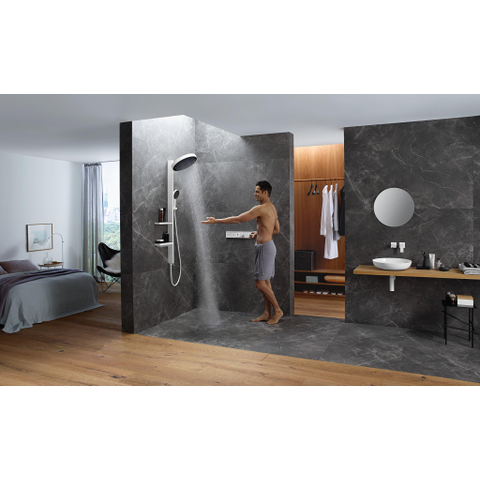 Hansgrohe Rainselect Afbouwdeel - voor inbouw douchekraan - thermostatisch - voor 2 functies - 45.6x90cm - thermostaat - mat wit SW297653
