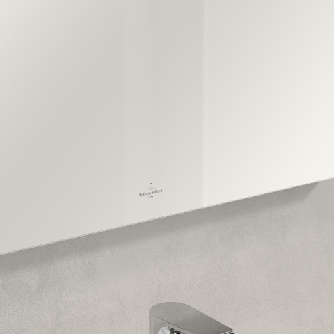 Villeroy & Boch More to see one spiegel - met geïntegreerde led verlichting - 60x60cm - inclusief bevestiging - glans zilver SW454080