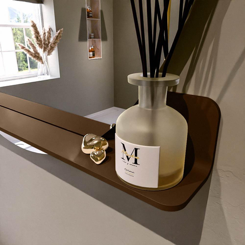Mondiaz SPOT miroir – Ø 110 cm – avec tablette – Rust (brun) SW1235606