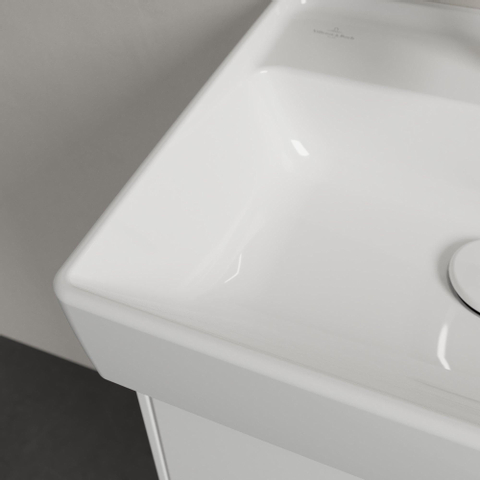 Villeroy & Boch Collaro fontein - 45x37cm - met overloop - 1 kraangat - White Alpine (glans wit) SW358349
