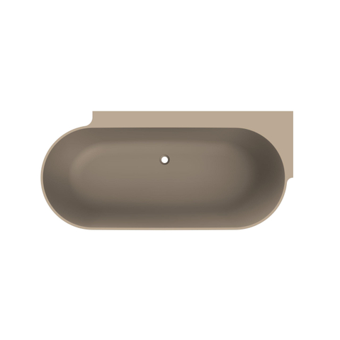 Arcqua Havana Baignoire demi-îlot - 170x80cm - droite - mat truffe SW1224219