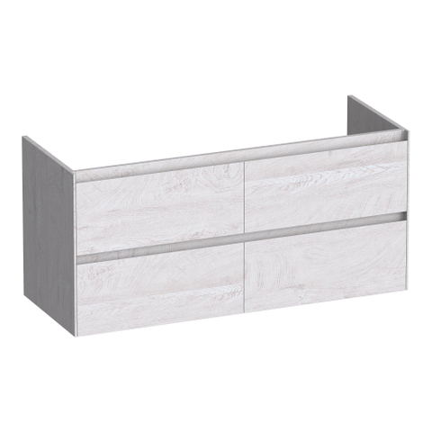 BRAUER Inspire meuble sous-lavabo 120 4 tiroirs softclose - sans poignées - 2 découpes pour siphon - Forest Seashell SW1200606