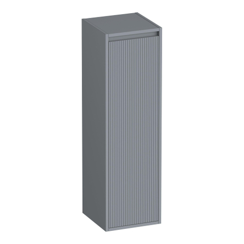 BRAUER Adore Wavy colonne haute - 120x35x35cm - 1 porte - ouverture à droite - sans poignée - gris mat SW1198501