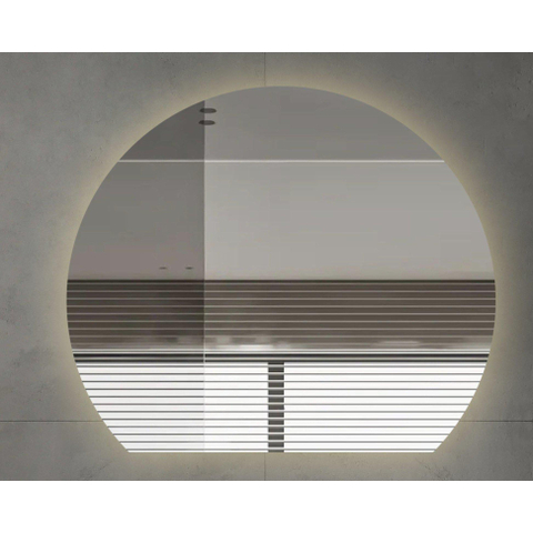Saniclass Aura Badkamerspiegel - 120x102cm - halfrond - horizontaal / verticaal - indirecte LED verlichting - spiegelverwarming - Infrarood SHOWROOMMODEL SHOW26729
