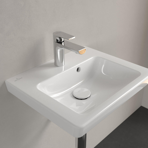 Villeroy & Boch Subway 2.0 fontein - 45x37cm - met kraangat - met overloop - White Alpine (glans wit) GA50180