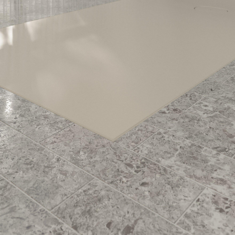 Villeroy & Boch Ecora douchebak - 180x90x4.5cm - afvoer korte zijde - almond (beige) SW1558908