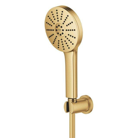 Grohe Precision Feel Thermostatische Badkraan - 31.3cm - Vitalio Joy Badset - ronde handdouche - 3 straalsoorten - met houder - brushed cool sunrise (goud) SW1552891
