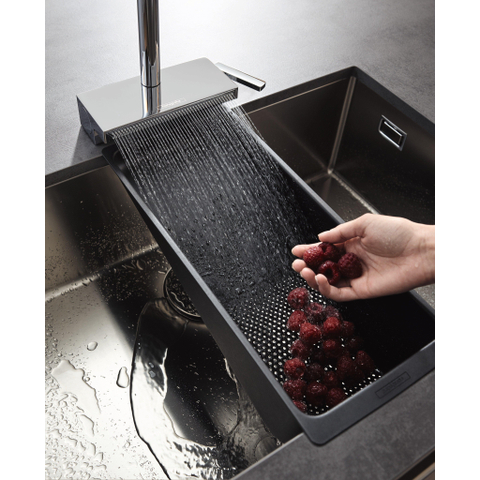 Hansgrohe Aquno Select M81 - 1 greeps keukenkraan - 170 uittrekbare vuistdouche - 3jet - sbox - hoogglans chroom SW878838
