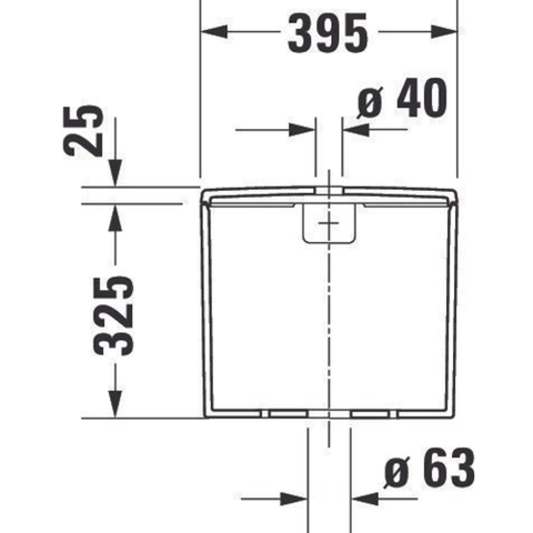 Duravit ME by Starck réservoir de chasse pour cuvette à réservoir apparent + mécanisme avec arrivée d'eau par le bas à gauche 6L double touche avec WonderGliss blanc SW84193
