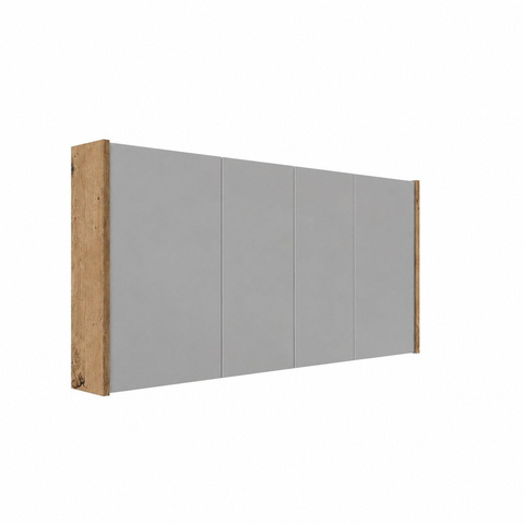 Saniclass Prime Armoire miroir - 140x63x16cm - incluant panneaux latéraux - chêne rustique SW1601607