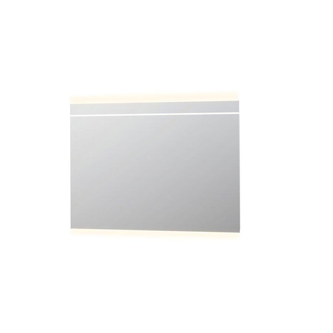 INK SP6 Spiegel - 120x4x80cm - LED horizontaal - boven en onder - colour changing - dimbaar - aluminium Zilver SW46919