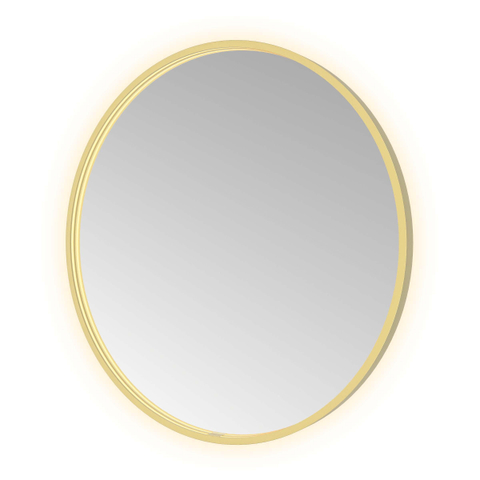 Hotbath &MORE Spiegel Round - diameter 80cm - direct en indirect LED - spiegelverwarming - dimbaar - met afstandsbediening - PVD - geborsteld messing goud SW1245869