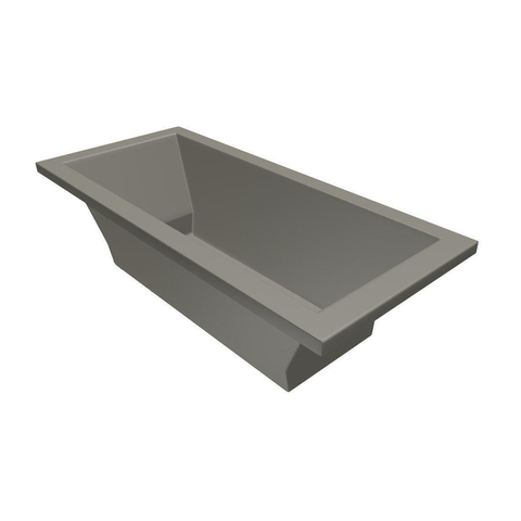Xenz Society ligbad - 180x80cm - met overloop - zonder afvoer - Acryl Cement Mat SW103070