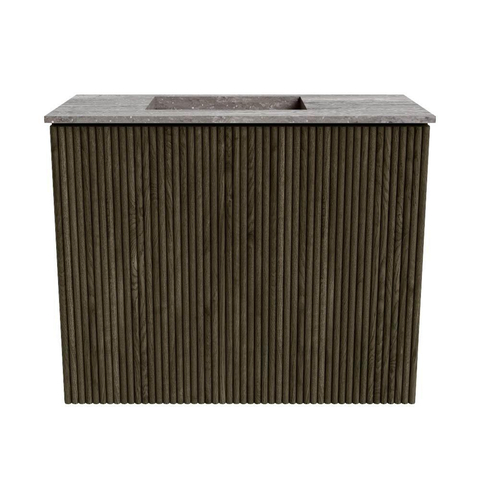 Mondiaz JOYA-DLUX Meuble de toilette 50cm - couleur Shadow - Vasque FAYE position Gauche Sans trou de robinet couleur Oza SW1425019