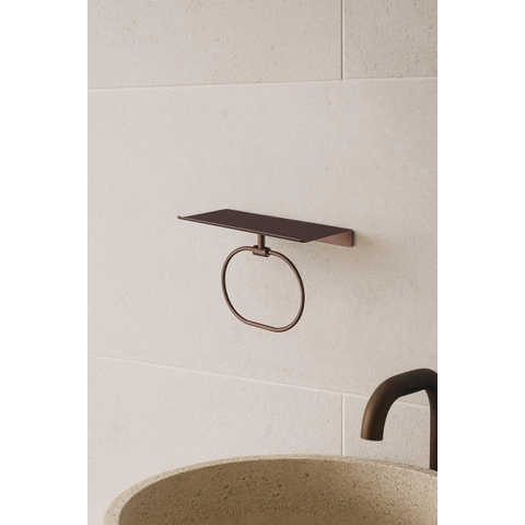 Hotbath &MORE Handdoekring - voor planchet serie - PVD - geborsteld koper SW1246013