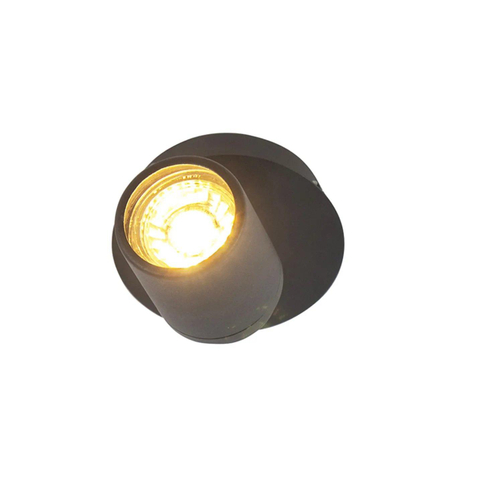 QAZQA Ducha plafonnier de salle de bains - 10x10cm - 1 spot - IP44 - noir mat SW1187200