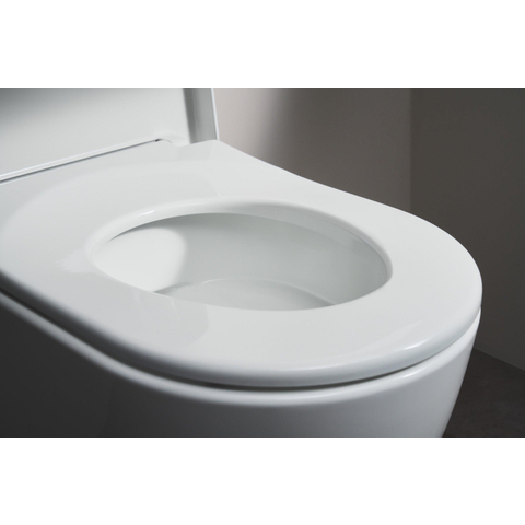 Duravit ME by Starck Hero Edition hangtoilet - 37x54cm - rimless - met softclose zitting - hoogglans wit SW1471849