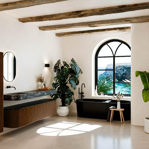 MONDIAZ THOR-DLUX 200cm meuble de salle de bains arrondi gauche + droite couleur Walnut avec 2 tiroirs et 2 portes. Vasque suspendue CLOUD Gauche sans trou de robinet couleur Lava. SW1467001