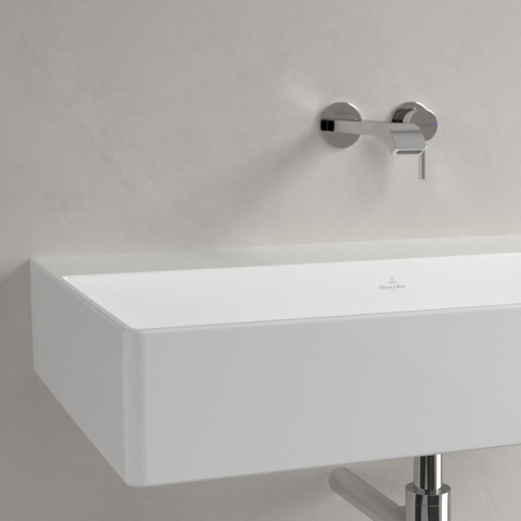 Villeroy & Boch memento 2.0 wastafel onderzijde - geslepen - 80x47cm - zonder overloop - zonder kraangat CeramicPlus - White Alpine (glans wit) SW336027