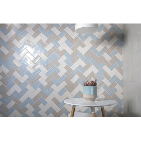 Terravito Galeno carreau mural - 7,5x15cm - 8,5mm - Rectangle - blanc/crème mat SW359685