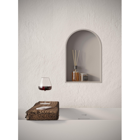 Looox Storage collection Inbouwnis - 32x47x7cm - toog - matt sand beige SW1444034
