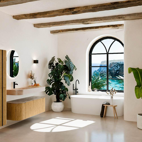 MONDIAZ THOR-DLUX 130cm meuble de salle de bains arrondi gauche + droite couleur Oak avec 1 tiroir et 2 portes. Vasque suspendue CLOUD Gauche 1 trou de robinet couleur Saba. SW1464010