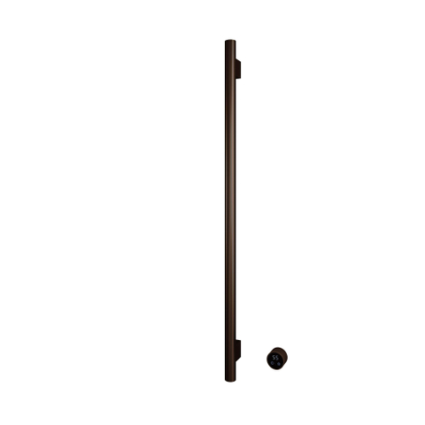 Hotbath &MORE Handdoekradiator - 19x115cm - rond - 1 stangen - verticaal - met schakelaar - tuscan bronze (brons) SW1245706