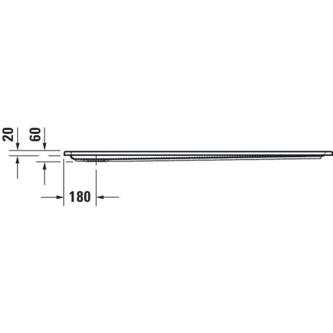 Duravit Starck Slimline Kunststof douchebak acryl rechthoekig - 150x80x6cm - met antislip - wit SW472380
