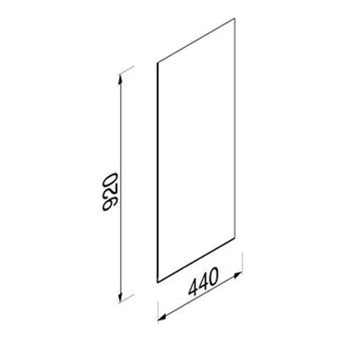 Geesa Public area collection cloison pare-vue pour urinoir 92x44cm blanc GA97242