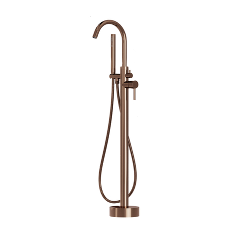 Fortifura Calvi Vrijstaande Badkraan - 113cm - handdoucheset - PVD - geborsteld koper SW970039