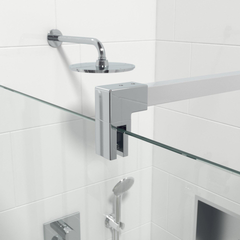 Van Marcke Inloopdouche - 120x200cm - veiligheidsglas - band mat glas - anti kalk - chroom SW238195
